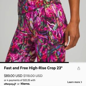 Lululemon Women's size 14 leggings Brand New With Tags